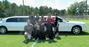 The Prentiss Headlight—Grand prize limo for the BHS Reading Challenge provided visual motivation for students to reach for the highest points by stepping up their reading. Challenge Committee members: Back: Sylvia Hall, Kelli Burns, Ferlisha Thompson, Robyn Burns, Melanie Jackson. Front: Coach Lance Mancuso, student reader Justin Ducksworth and BHS Principal Will Russell. Limo is furnished by Silas and Ollie Brent of BLS Limo Service in Monticello.