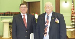 The Prentiss Headlight—The annual Memorial Day Service was moved inside Monday due to inclement weather. Guest speaker for the event was Colonel Charlie M. Thornton, Mississippi Army National Guard, Retired. Mr. Walt Moeller (USA, Retired), of the Prentiss Lions Club, was Master of Ceremonies